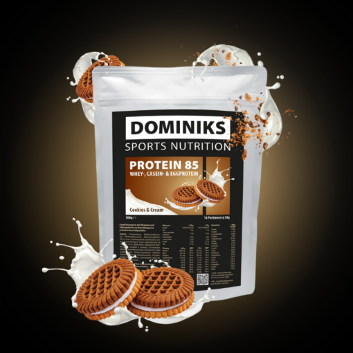Dominiks Sportnahrung PROTEIN Pulver Cookies und Cream