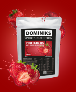 Dominiks Sportnahrung PROTEIN Pulver Erdbeere