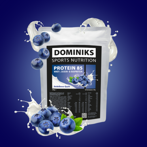 Dominiks Sportnahrung PROTEIN Pulver Heidelbeere-Quark