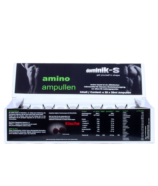 Amino Ampullen zur Regeneration und Erholung, Geschmack Kirsche