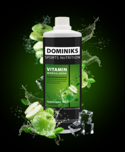 DOMINIKS Sportnahrung_ Vitamin Mineraldrinks Konzentrat Low Carb Sirup Konzentrat für Wassersprudler Apfel